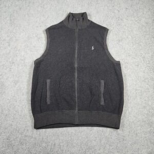 Polo by Ralph Lauren Black Zip Up Sweater Vest
